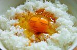  egg_yolk food highres kuso_miso_technique matsuyamakeichin no_humans parody photo rice tamagokake_gohan yaranaika 