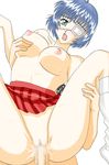  breast_grab breasts censored cum eyepatch grabbing highres ikkitousen large_breasts nipples penis pussy ryomou_shimei 