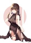  cleavage dsr-50_(girls_frontline) girls_frontline ien_4 pantyhose see_through torn_clothes 