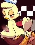  animatronic anthro avian bird blush breasts canid canine chef_hat chica_(fnaf) clothing digital_media_(artwork) female five_nights_at_freddy&#039;s four-pundo fox foxy_(fnaf) half-closed_eyes hat headgear headwear machine male male/female mammal penis pussy robot video_games 