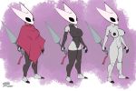  arm_warmers armwear arthropod big_breasts black_eyes breasts cloak clothing female fours_(artist) hi_res hollow_knight hornet_(hollow_knight) insect legwear leotard melee_weapon multiple_versions outfits pussy solo stockings sword weapon white_body white_skin 