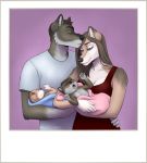  ambiguous_gender baby bodyxcount canid canine canis cub family father female geckoguy123456789 group hi_res kissing male mammal mother parent wolf young 
