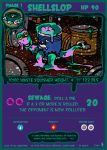  abbystabby ambiguous_gender barrel goo_creature green_body green_skin hypnospace_outlaw parody reptile scalie shellslop trading_card turthole turtle yellow_eyes 