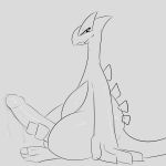 4_fingers anthro big_penis bodily_fluids clade erection fingers genital_fluids holding_penis humanoid_penis legendary_pok&eacute;mon looking_at_viewer lugia male masturbation monochrome nintendo penis pok&eacute;mon pok&eacute;mon_(species) precum simple_background sitting sketch solo video_games 