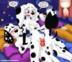  101_dalmatian_street 101_dalmatians anthro anthro_on_anthro anthro_penetrated anthro_penetrating anthro_penetrating_anthro balls big_breasts black_body black_fur blush bodily_fluids breasts brother brother_and_sister canid canine canis cum cum_in_pussy cum_in_uterus cum_inside dalmatian dawkins_(101_dalmatians) disney dolly_(101_dalmatians) domestic_dog double_penetration double_vaginal dylan_(101_dalmatians) female fur genital_fluids group group_sex hi_res incest internal male male/female mammal multicolored_body multicolored_fur nude penetration penis playzone pussy sex sibling sister spots threesome two_tone_body two_tone_fur uterus vaginal vaginal_penetration white_body white_fur 