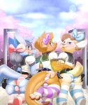  2019 3_toes absurd_res anthro backsack backsash balls blush bottomwear bovid bow brown_body brown_fur bulge butt canid canine caprine clothed clothing crossdressing detailed_background digital_media_(artwork) fur girly group hair hi_res hindpaw horn legwear looking_at_viewer looking_back lucario lutrine male mammal matix mustelid nintendo open_mouth outside panties pawpads paws pok&eacute;mon pok&eacute;mon_(species) rear_view red_eyes sailor_suit shirt skirt smile soles standing teeth toes topwear tree underwear video_games walking 