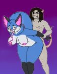  2019 absurd_res anthro areola belly big_breasts bilabee bilabee_(character) bioluminescence breasts butt canid canine canis clenched_teeth crossgender curvy_figure digital_media_(artwork) duo eyebrows eyelashes female female_penetrated fingers from_behind_(disambiguation) fucked_silly fur glowing hair hi_res looking_pleasured male male/female male_penetrating mammal murid murine nipples nude open_mouth penetration rat rodent sex simple_background slightly_chubby smile standing teeth thick_thighs tongue tongue_out voluptuous white_body white_fur wide_hips 