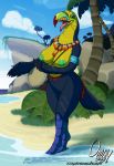  anthro avian big_breasts bird bongo_(disambiguation) breasts drum female hi_res island islander keel-billed_toucan musical_instrument nude omny87 ramphastos solo toucan tropical 