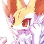  1:1 2018 blush braixen female fur hi_res inner_ear_fluff multicolored_body multicolored_fur nintendo nyaswitchnya open_mouth pok&eacute;mon pok&eacute;mon_(species) simple_background solo tuft video_games white_background 