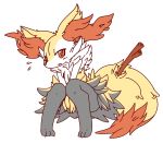  2018 3_toes anthro blush braixen dipstick_tail fur hi_res inner_ear_fluff kemono multicolored_body multicolored_fur multicolored_tail nintendo nyaswitchnya pok&eacute;mon pok&eacute;mon_(species) simple_background stick toes tuft video_games white_background 