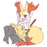  1:1 2018 anthro blush braixen dipstick_tail female fur hi_res inner_ear_fluff kemono multicolored_body multicolored_fur multicolored_tail nintendo nyaswitchnya open_mouth pok&eacute;mon pok&eacute;mon_(species) simple_background solo stick tuft video_games white_background 