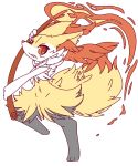  2018 3_toes braixen dipstick_tail fire fur hi_res inner_ear_fluff multicolored_body multicolored_fur multicolored_tail nintendo nyaswitchnya open_mouth pok&eacute;mon pok&eacute;mon_(species) simple_background stick toes tuft video_games white_background 
