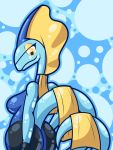  2019 absurd_res anthro anthrofied blue_theme breasts butt cool_colors female hi_res ikakins intelleon nintendo non-mammal_breasts pok&eacute;mon pok&eacute;morph reptile scalie solo unknown_pok&eacute;mon video_games 