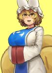  :d absurd_res animal_humanoid big_breasts blonde_hair blush breasts canid canid_humanoid canine canine_humanoid chanta clothed clothing dress female fox_humanoid hair hat headgear headwear hi_res humanoid mammal mammal_humanoid multi_tail ran_yakumo short_hair slit_pupils solo tabard teeth tongue touhou video_games yellow_eyes 