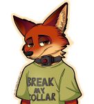  alpha_channel anthro black_nose brown_eyes canid canine cheek_tuft clothed clothing collar dipstick_ears disney english_text face_tuft fluffy fox front_view fur half-closed_eyes half-length_portrait hi_res inner_ear_fluff looking_at_viewer mammal meme multicolored_ears neck_tuft nick_wilde orange_body orange_fur portrait red_fox shirt shock_collar signature solo text topwear tuft until_it_snaps xx_scribbledragon_xx zootopia 