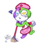  alpha_channel amphibian angry anthro apron blush broom clothed clothing cub digital_media_(artwork) girly keronian maid_uniform male pouty sgt._frog shurara simple_background solo sweeping tourmalice transparent_background uniform young 