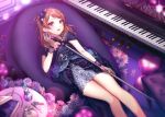  dress flowers houjou_karen idolmaster idolmaster_cinderella_girls instrument maou(demonlord) microphone piano 