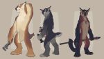  2019 amulet animal_genitalia anthro blue_eyes brown_body brown_fur claws dildo fangs female flat_chested fluffy fully_sheathed fur hi_res male mammal muscular muscular_male penis penis_tip pussy sex_toy sheath simple_background snowskau tetton tools tuft video_games wrench 