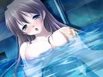  blush breast_grab breasts grabbing kanekiyo_miwa natsu_no_ame water 