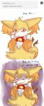  &lt;3 2017 3_fingers :&lt; anthro ask_blog bell braixen canid canine cute_fangs digital_media_(artwork) dipstick_tail english_text eyelashes fan_character fangs female fingers fortuna_(unknownlifeform) fur heart_nose hi_res inner_ear_fluff jingle_bell mammal multicolored_tail neck_bow nintendo open_mouth orange_body orange_fur pok&eacute;mon pok&eacute;mon_(species) red_eyes simple_background solo stick text tuft tumblr unknownlifeform video_games white_background white_body white_fur yellow_body yellow_fur 