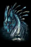  2013 ambiguous_gender blue_body blue_scales digital_media_(artwork) dragon headshot_portrait hi_res portrait red_eyes scales wolfroad 