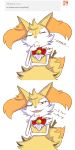  &lt;3 2017 3_fingers :&lt; absurd_res anthro ask_blog bell black_body black_fur braixen canid canine cute_fangs dialogue digital_media_(artwork) dipstick_tail english_text eyelashes eyes_closed fan_character fangs female fingers fortuna_(unknownlifeform) fur heart_nose hi_res inner_ear_fluff jingle_bell mammal multicolored_tail neck_bow nintendo open_mouth orange_body orange_fur pok&eacute;mon pok&eacute;mon_(species) red_eyes simple_background solo standing stick text thinking tuft tumblr unknownlifeform video_games white_background white_body white_fur yellow_body yellow_fur 