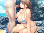  beach bikini censored fellatio game_cg marshmallow_imouto_succubus orc_soft sumeragi_kohaku swimsuit tsukikawa_saki 