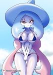  2019 absurd_res big_breasts breasts clothed clothing female glistening glistening_hair goo_hair hair hatterene hi_res humanoid lucyfercomic mammal nintendo pok&eacute;mon pok&eacute;mon_(species) pseudo_hair solo unknown_pok&eacute;mon video_games 