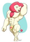  2019 absurd_res badroy bulge cartoon_network clothing felid hi_res king_snugglemagne_xxv lion male male_focus mammal mane mao_mao:_heroes_of_pure_heart muscular pantherine pinup pose solo thong underwear 