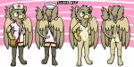  2019 anthro avian beak breasts butt clothed clothing digital_media_(artwork) feathered_wings feathers female fur gryphon hair hi_res looking_at_viewer male mammal nipples nude pokefound pussy simple_background smile solo wings 