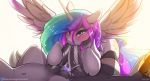  2019 cutie_mark darkhazard digital_media_(artwork) double_oral equid faceless_male feathered_wings feathers fellatio female feral friendship_is_magic group hi_res horn male male/female mammal medial_ring my_little_pony navel oral penile princess_celestia_(mlp) sex silver_sickle_(oc) solo_focus vein winged_unicorn wings 