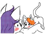  &lt;3 4:3 animated anthro anthro_on_anthro blush canid canine canis cunnilingus duo female female/female flipnote_studio hair licking looking_pleasured low_res lying mammal nude on_back open_mouth oral purple_hair red_hair sex simple_background spread_legs spreading tongue tongue_out unknown_artist vaginal wolf 