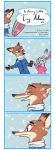  abstract_background absurd_res anthro buckteeth canid canine cheek_tuft clothed clothing comic dipstick_ears disney duo english_text face_tuft female fox fur gesture grey_body grey_fur hi_res inner_ear_fluff jacket judy_hopps lagomorph leporid looking_at_another male mammal multicolored_ears neck_tuft nick_wilde open_mouth open_smile orange_body orange_fur pointing qalcove rabbit red_fox scarf smile snow snowing sweater teeth text tongue topwear tuft zootopia 
