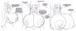  anthro anthrofied badgerben big_breasts blush bodily_fluids breast_expansion breasts canid canine curvy_figure digital_media_(artwork) eeveelution female friendship_is_magic glaceon huge_breasts hyper hyper_breasts lactating mammal milk my_little_pony nintendo pok&eacute;mon pok&eacute;mon_(species) princess_luna_(mlp) sequence standing text video_games 