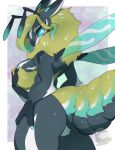  2019 4_arms antennae_(anatomy) anthro arthropod arthropod_abdomen bee better_version_at_source big_breasts breasts female fur hair hi_res hymenopteran insect insect_wings mochiri multi_arm multi_limb non-mammal_breasts solo wings 