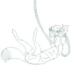  1:1 angry anthro clothed clothing digital_media_(artwork) disney eyebrows fan_character fully_clothed lying mammal marty_(weaver) mustela mustelid musteline on_back pack_street replytoanons rope simple_background sketch solo stoat teeth white_background zootopia 
