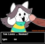  anthro black_nose canid canine canis domestic_cat domestic_dog felid feline felis female fur grey_hair hair hi_res mammal niviox temmie_(undertale) undertale video_games 