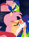  amy_rose anus areola breasts butt clothing conditional_dnp digitaldomain123 duo eulipotyphlan female gloves handwear hedgehog hi_res kiss_mark kissing lipstick makeup male male/female mammal nipples pussy sonic_(series) sonic_the_hedgehog 
