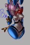  2014 animatronic breasts featureless_breasts female five_nights_at_freddy&#039;s five_nights_at_freddy&#039;s_2 green_eyes looking_at_viewer machine navel red_eyes renee-moonveil robot toy_bonnie_(fnaf) video_games 