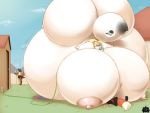  absurd_res anthro belly big_belly big_breasts blackfox85 breasts building canid canine clothing female fence fox gin_(blackfox85) grass group hair hi_res hose house huge_breasts hyper hyper_belly hyper_breasts inflation mammal nipples shed streetlamp swimming_pool water 