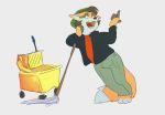  absurd_res anthro canid canine fan_character fox hi_res janitor male mammal nineteen teenager young 