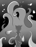  2013 abstract_background back_boob breasts butt coiling female fire fluffy fluffy_tail hair hi_res hypnofur invalid_tag monochrome nude tentacles 