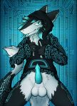 balls captainzepto clothed clothing erection forked_tongue looking_at_viewer male penis presenting sergal sweater tongue topwear 