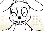  2015 animated animatronic anthro binary_code black_background blush buckteeth clothing dialogue duo english_text eyes_closed five_nights_at_freddy&#039;s inkyfrog lagomorph leporid looking_at_viewer machine male mammal rabbit robot shadow_bonnie_(fnaf) shirt simple_background spring_bonnie_(fnaf) springtrap_(fnaf) t-shirt teeth text topwear video_games white_background 