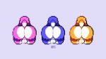  2019 backsack balls blue_body blue_butt blue_fur blue_tail butt canid canine digital_media_(artwork) dipstick_tail fur hi_res male mammal multicolored_tail ollie_jamie pink_body pink_butt pink_fur pink_tail pixel_(artwork) simple_background white_body white_fur yellow_body yellow_butt yellow_fur yellow_tail 