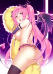  anneliese artist_revision ass bra breast_hold horns kimagure_temptation oyukikeiho tail thighhighs thong topless wardrobe_malfunction wings 