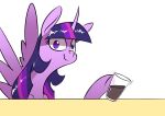  absurd_res beverage equid female feral friendship_is_magic hi_res horn mammal my_little_pony twilight_sparkle_(mlp) underpable winged_unicorn wings 