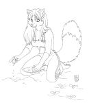  2008 anthro breasts canid canine cleavage clothed clothing dipstick_tail female fox fur gardening hair jazmyn jazmyn&#039;s_world kacey mammal multicolored_tail seeds solo trowel 
