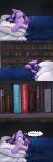  2019 absurd_res angry bed book bookshelf comic english_text equid friendship_is_magic furniture hi_res horn lying mammal my_little_pony silfoe slit_pupils text twilight_sparkle_(mlp) unicorn 