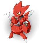  2013 anthro bodily_fluids censored cum cumshot doneru ejaculation erection genital_fluids male nintendo orgasm penis pok&eacute;mon pok&eacute;mon_(species) scizor simple_background solo video_games 